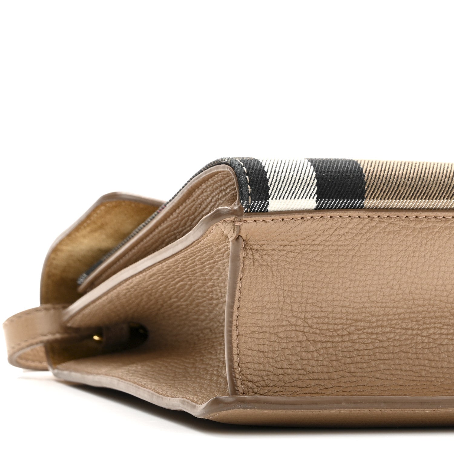 Burberry Derby Calfskin House Check Baby Macken Crossbody Bag Camel 8 of 9