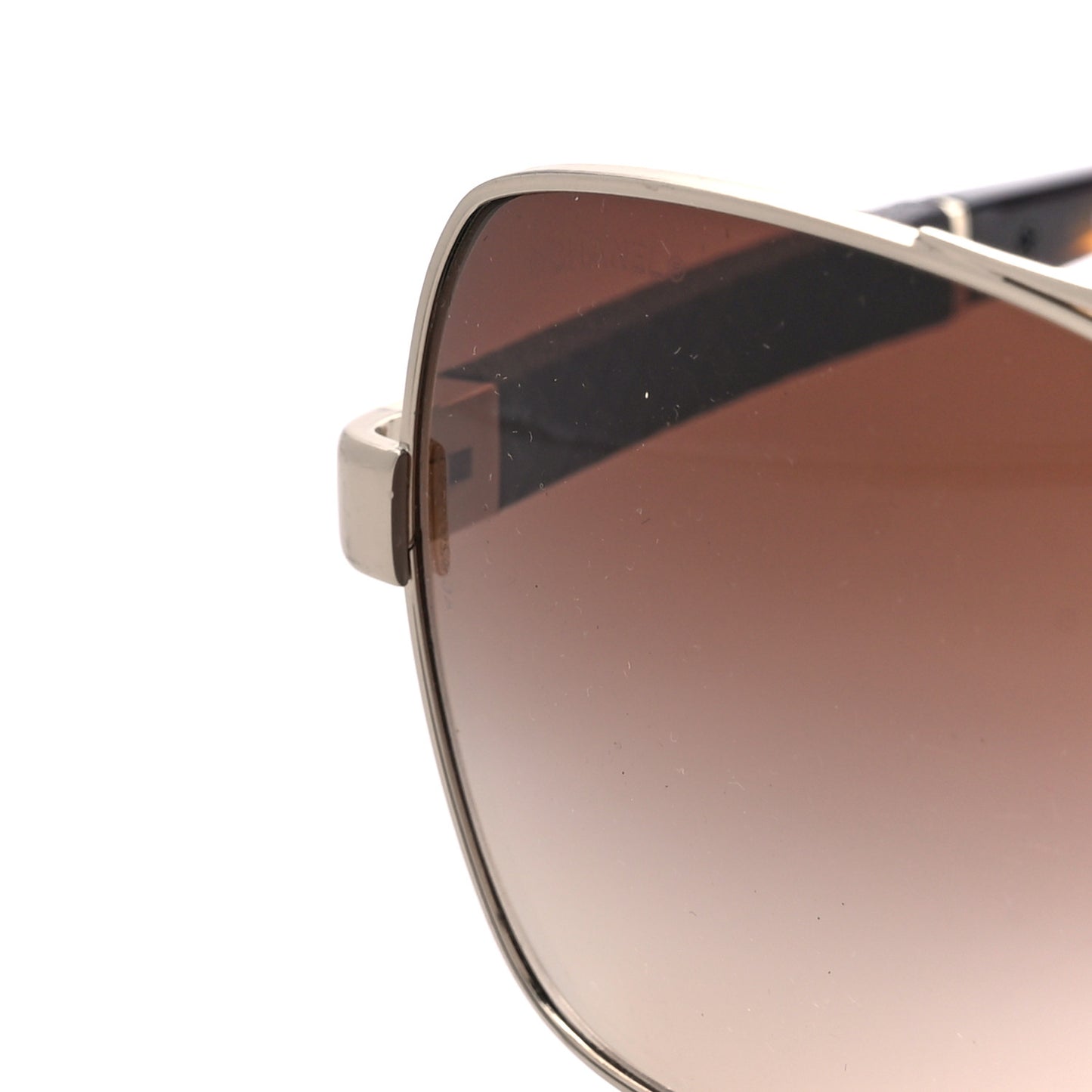 Lambskin Quilted Pilot Sunglasses 4196-Q Gold