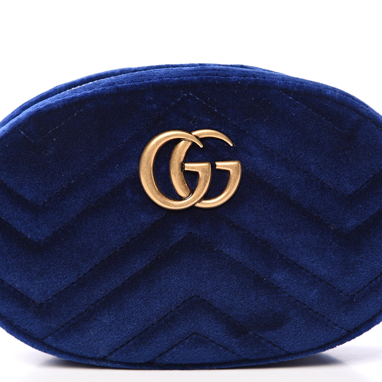 Velvet Matelasse GG Marmont Belt Bag 85 34 Cobalt Blue