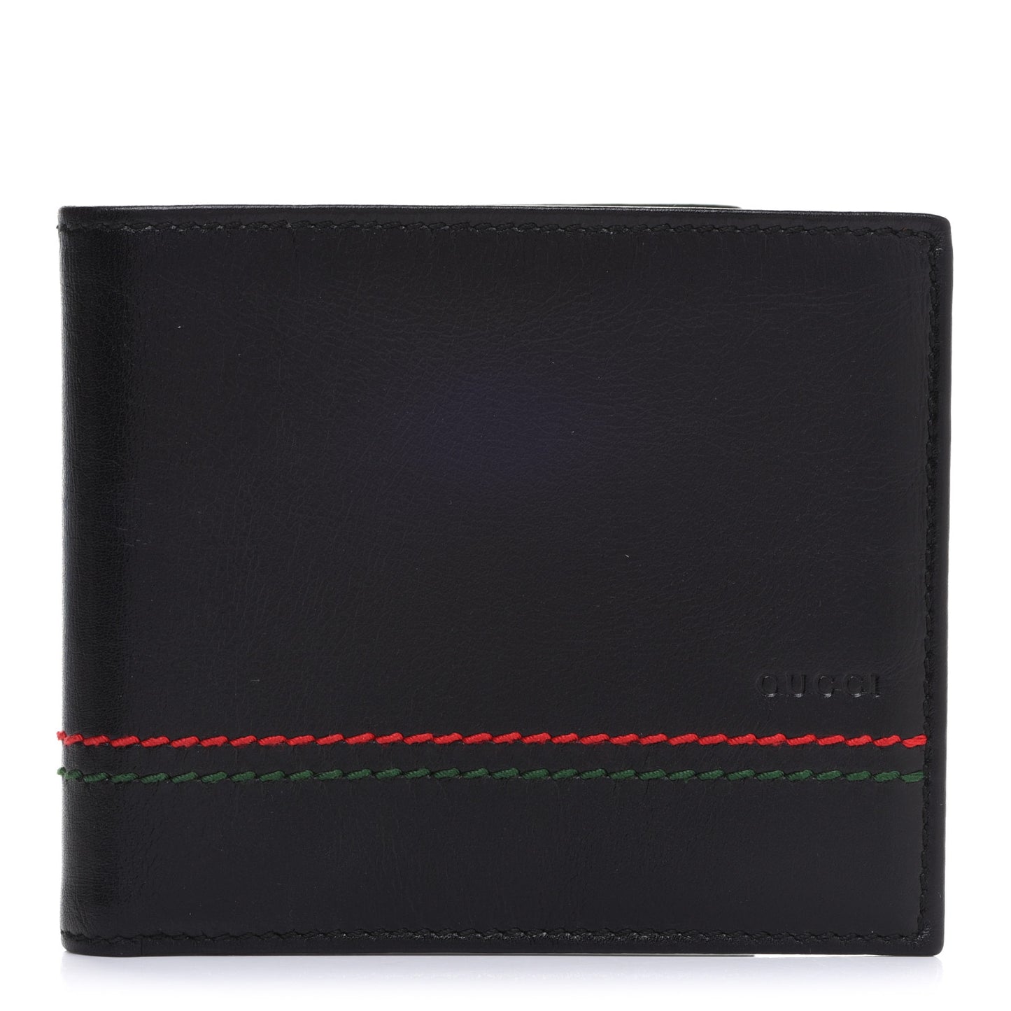 Calfskin Web Bi-Fold Wallet Black