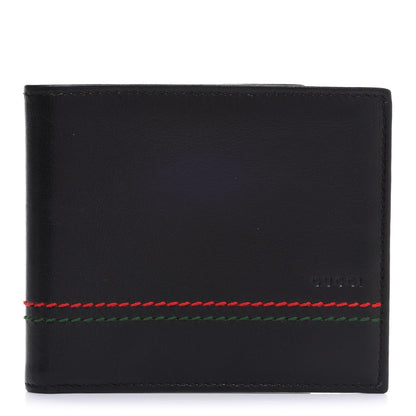 Gucci Calfskin Web Bi-Fold Wallet Black 1 of 8