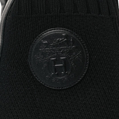 Hermes Knit Calfskin Volver Ankle Boots 37.5 Black 16 of 16