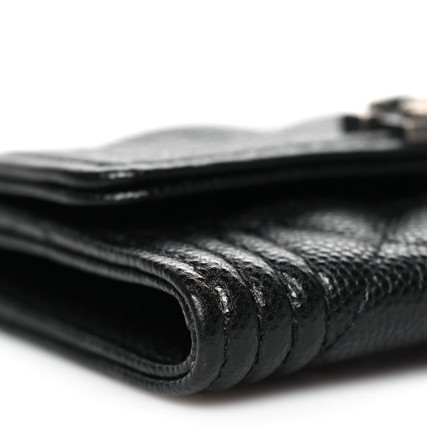 Chanel Caviar Quilted Boy Flap Card Holder Black 10 of 12