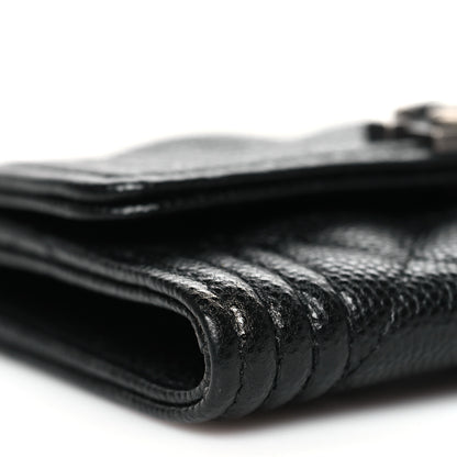 Chanel Caviar Quilted Boy Flap Card Holder Black 10 of 12