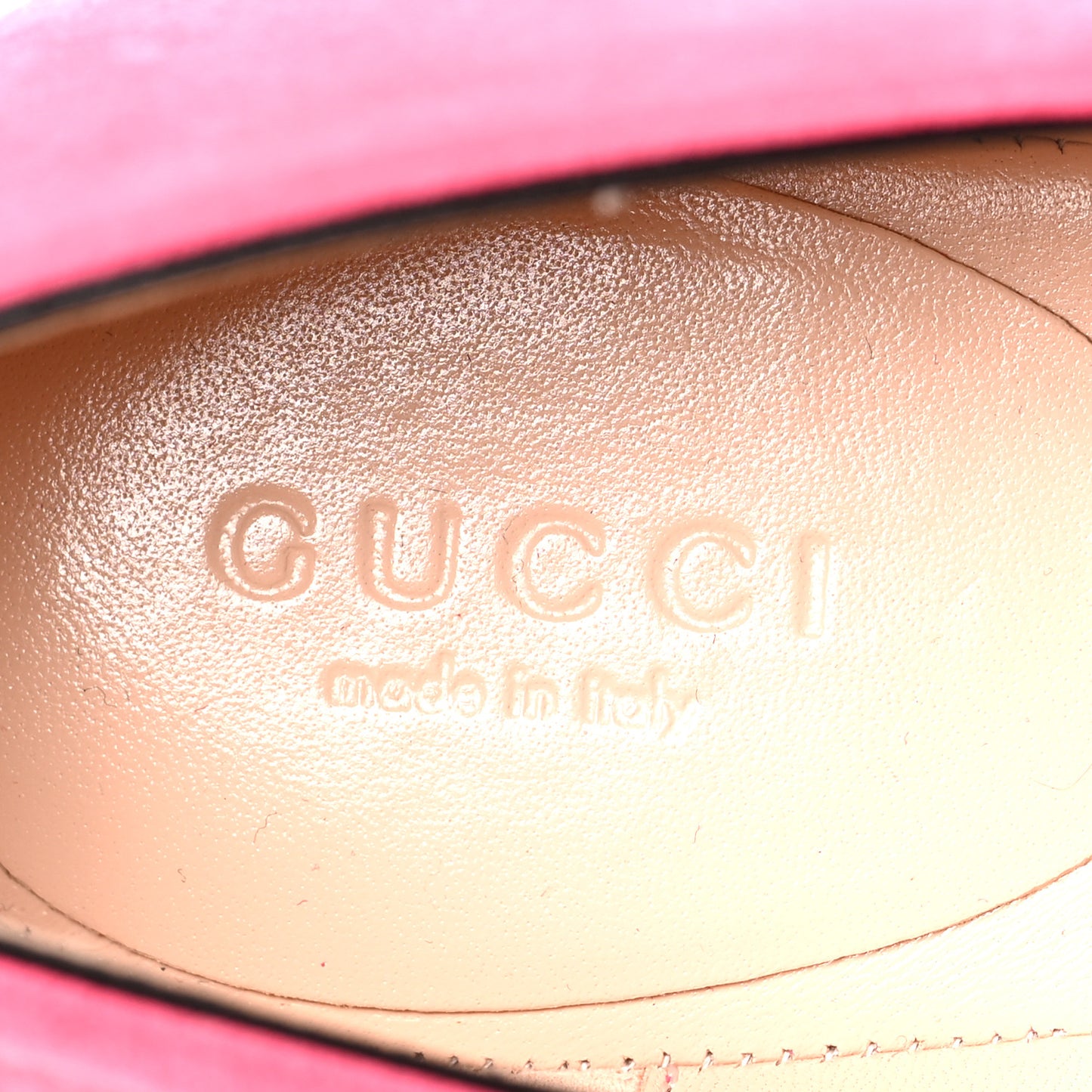 Kid Scamosciato GG Marmont Fringe Flats 38.5 Hot Pink
