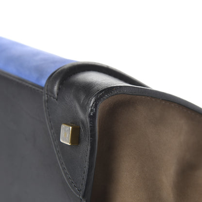 Celine Nubuck Smooth Calfskin Mini Tri-Color Luggage Royal Blue 10 of 10
