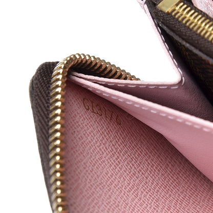 Louis Vuitton Damier Ebene Clemence Wallet Rose Ballerine 7 of 8