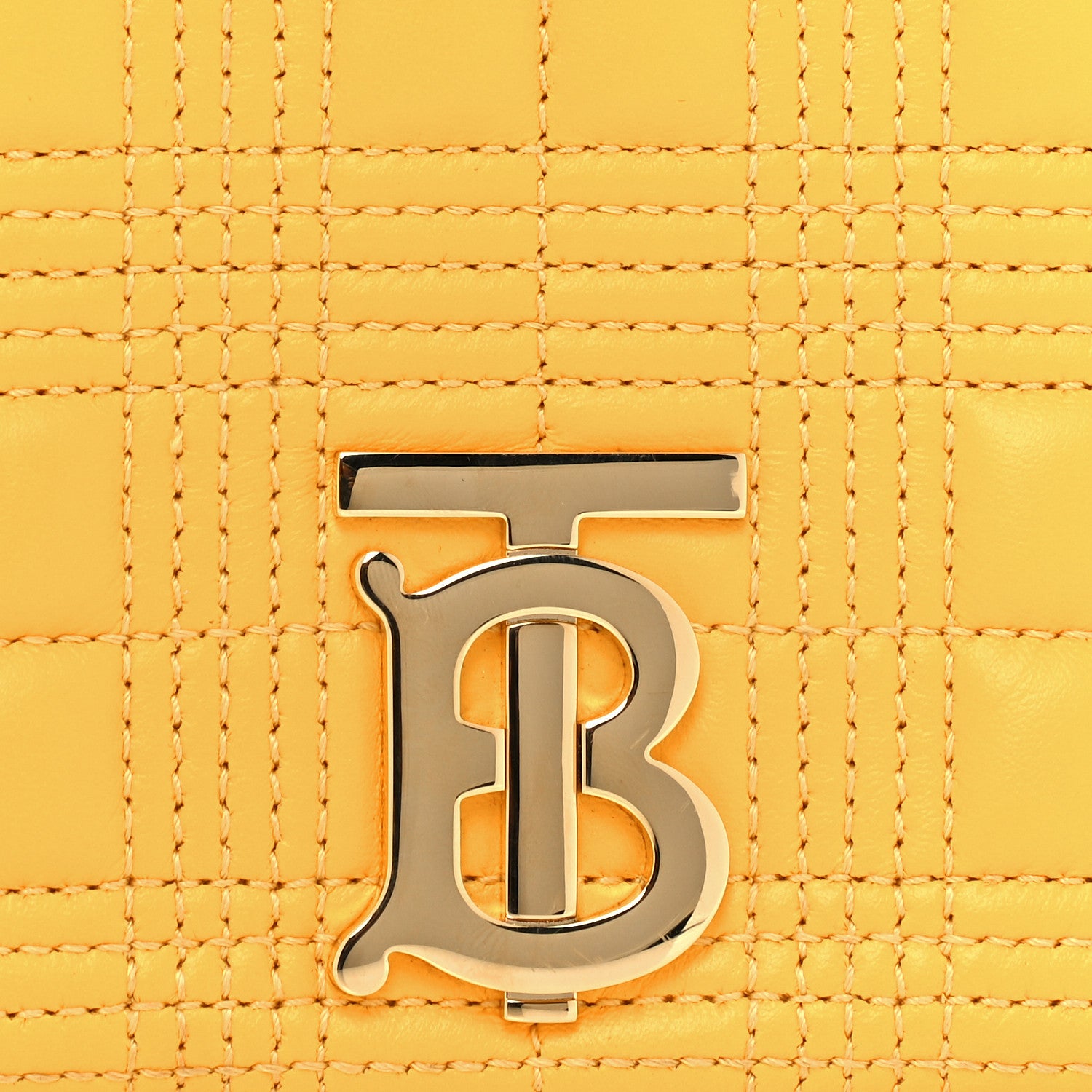 Burberry Lambskin Quilted Small Lola Bag Deep Saffron 8 of 11