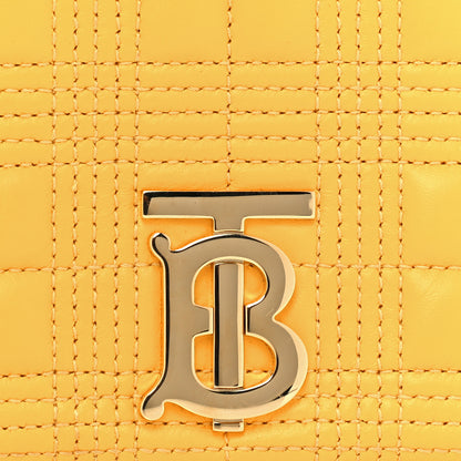 Burberry Lambskin Quilted Small Lola Bag Deep Saffron 8 of 11