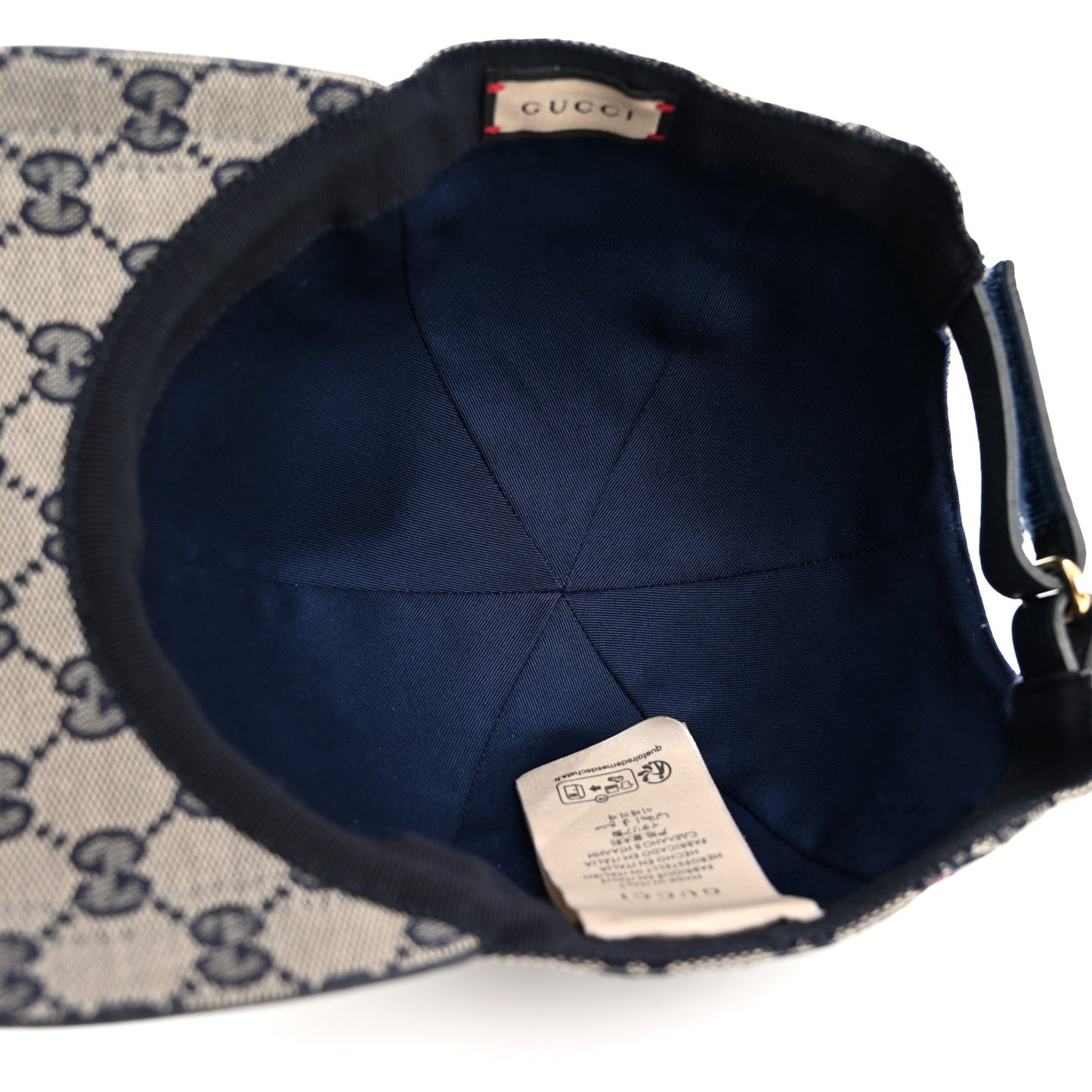Monogram Web Baseball Hat XL Beige Blue