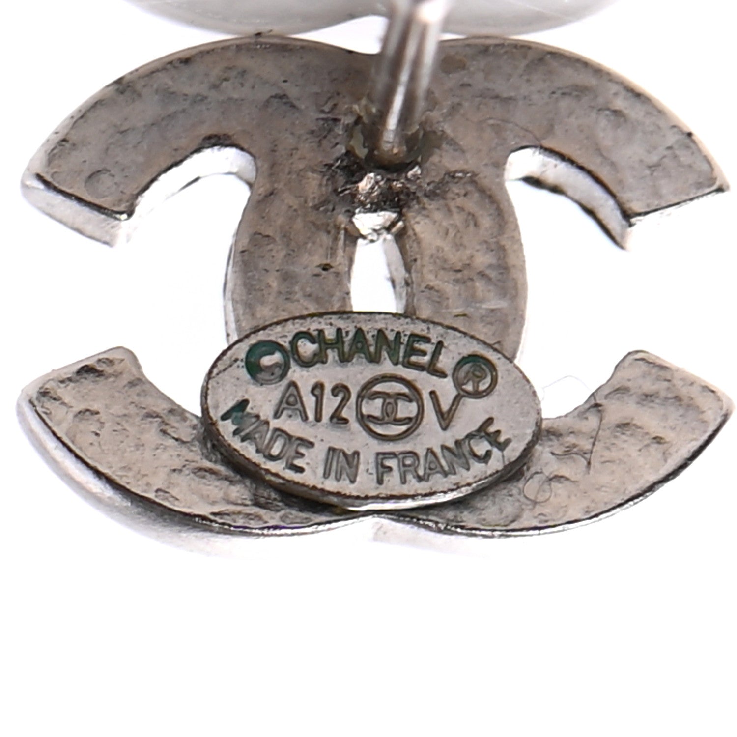 Chanel Crystal Mini Timeless CC Earrings Silver 4 of 4
