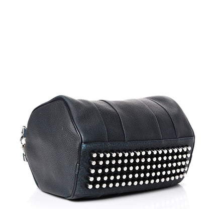 Alexander Wang Pebbled Thermo-Reactive Lambskin Rocco Poseidon Galaxy Blue Silver Hardware 3 of 12