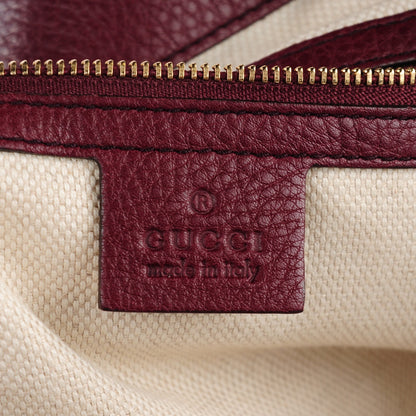 Gucci Pebbled Calfskin Medium Soho Shoulder Bag Bordeaux 6 of 7