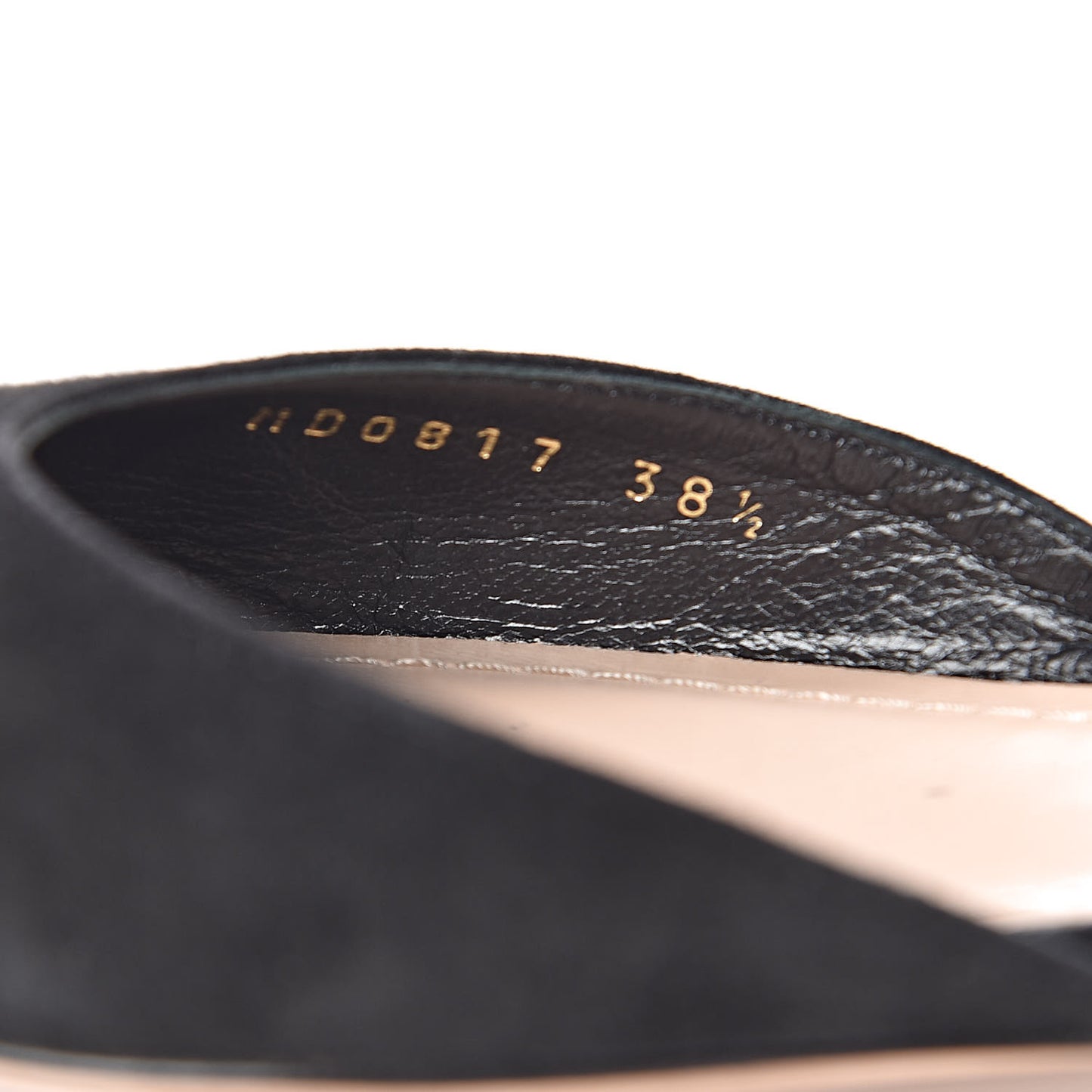 Suede Feather Dior Ethnie Flats 38.5 Black