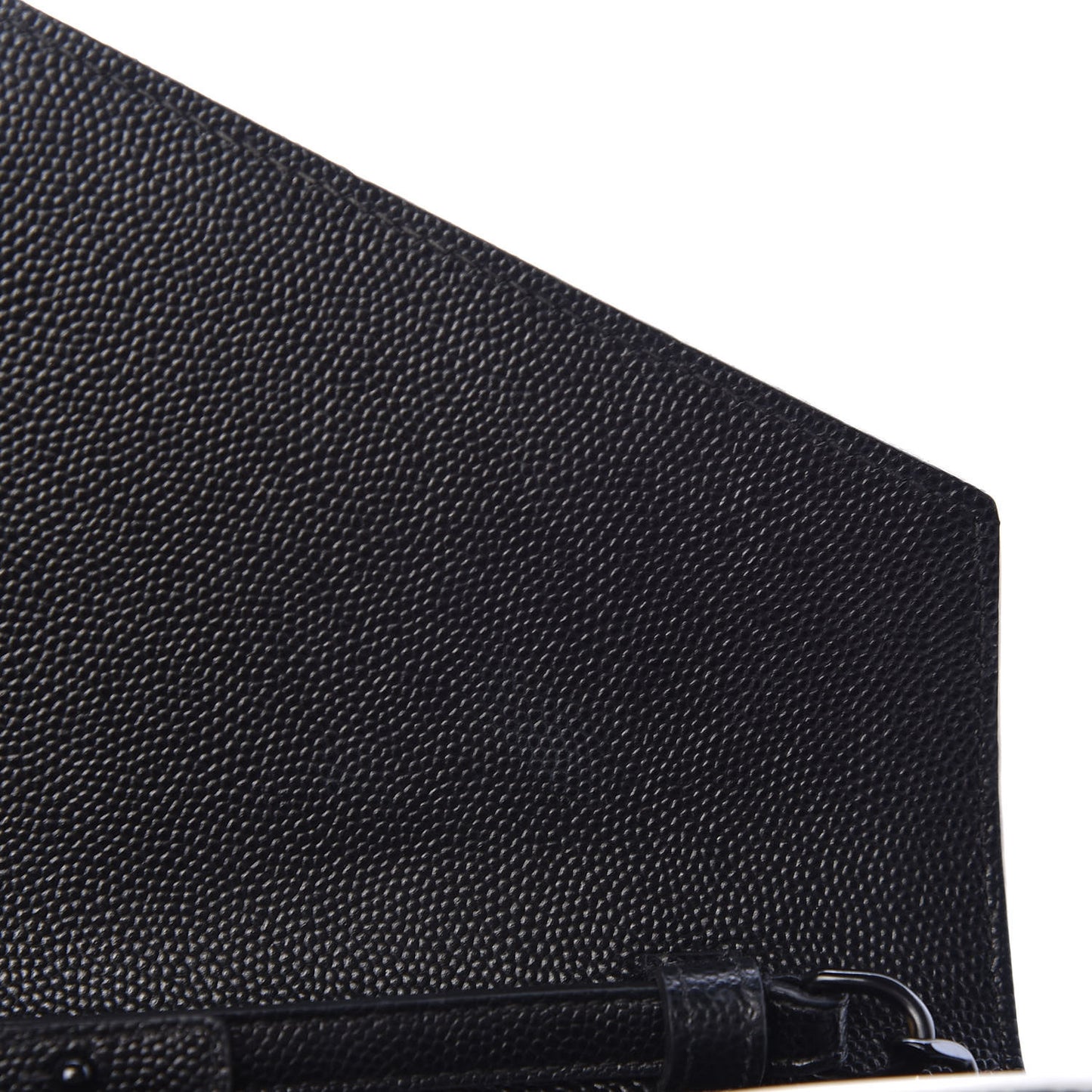 Grain De Poudre Matelasse Chevron Monogram Chain Wallet Black White