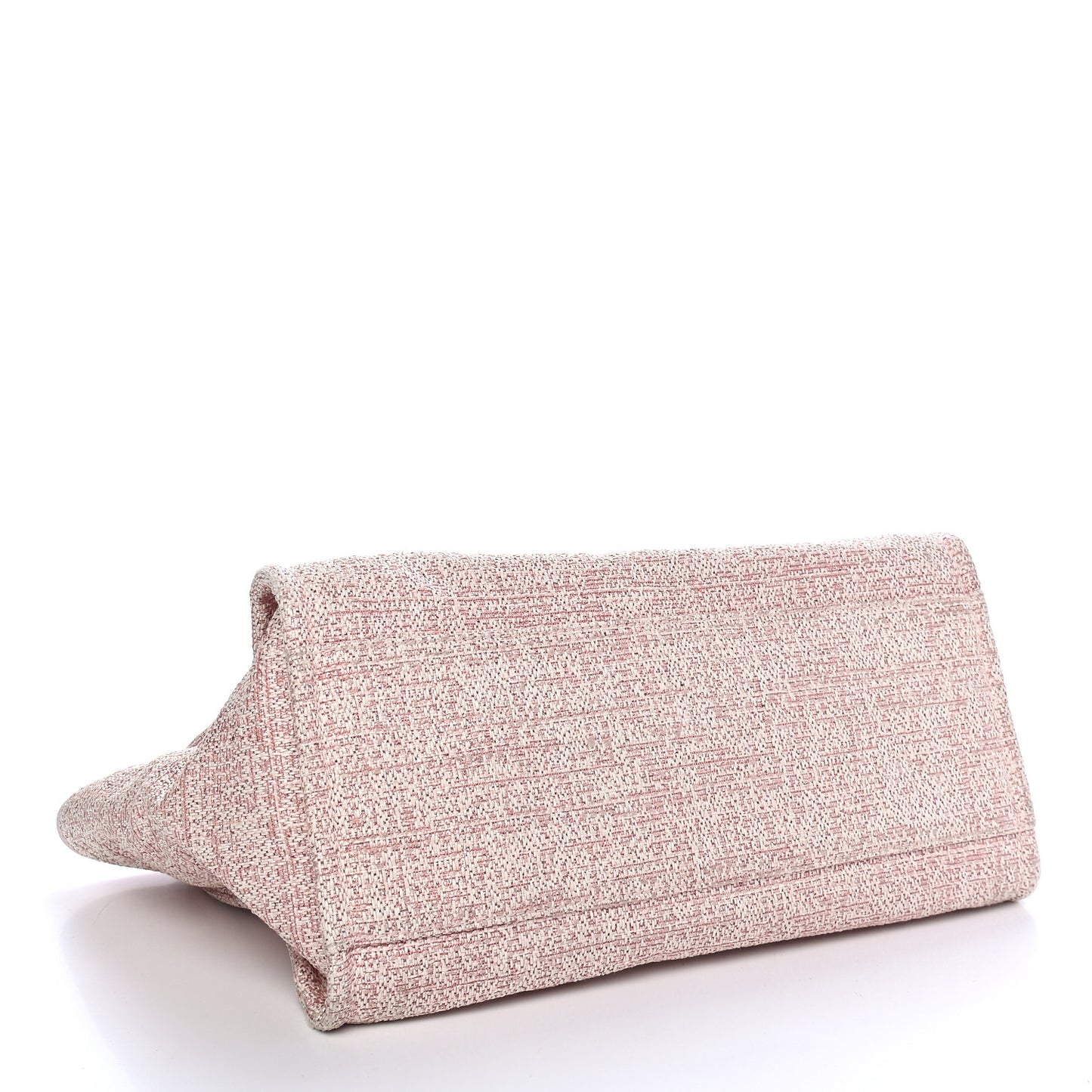 Straw Lurex Medium Deauville Tote Pink