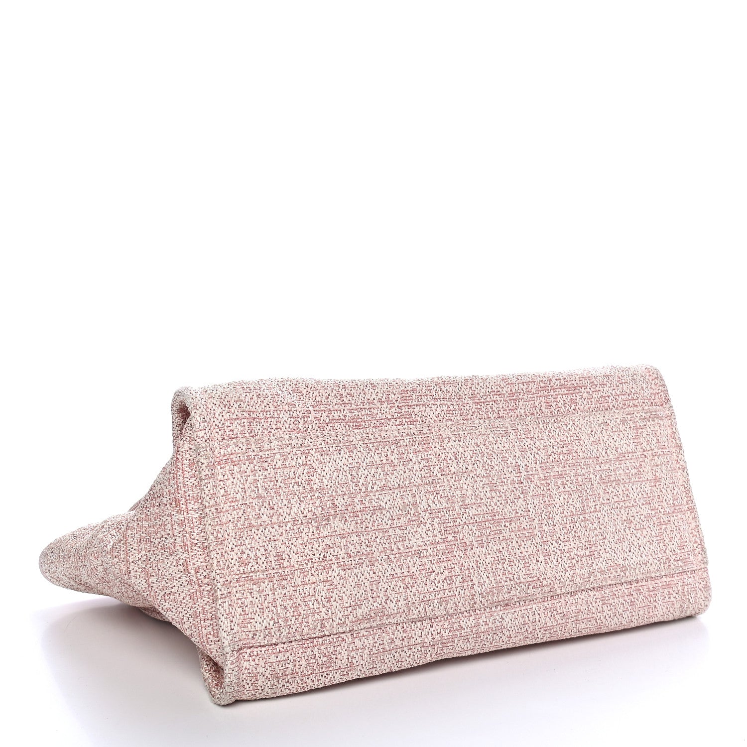 Chanel Straw Lurex Medium Deauville Tote Pink 4 of 11