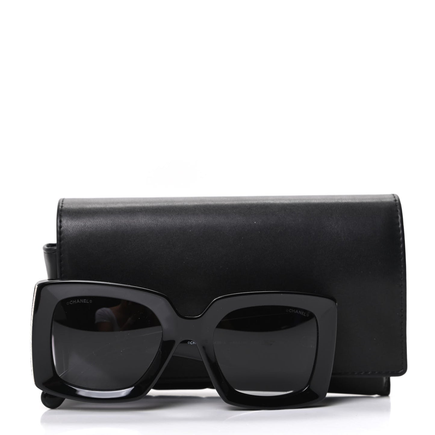 Acetate Rectangle Sunglasses 5435 Black