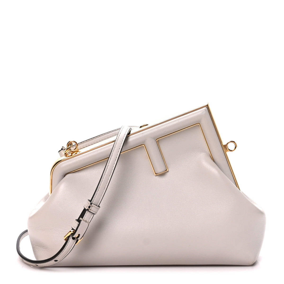 Shiny Nappa Small Fendi First Ghiaia