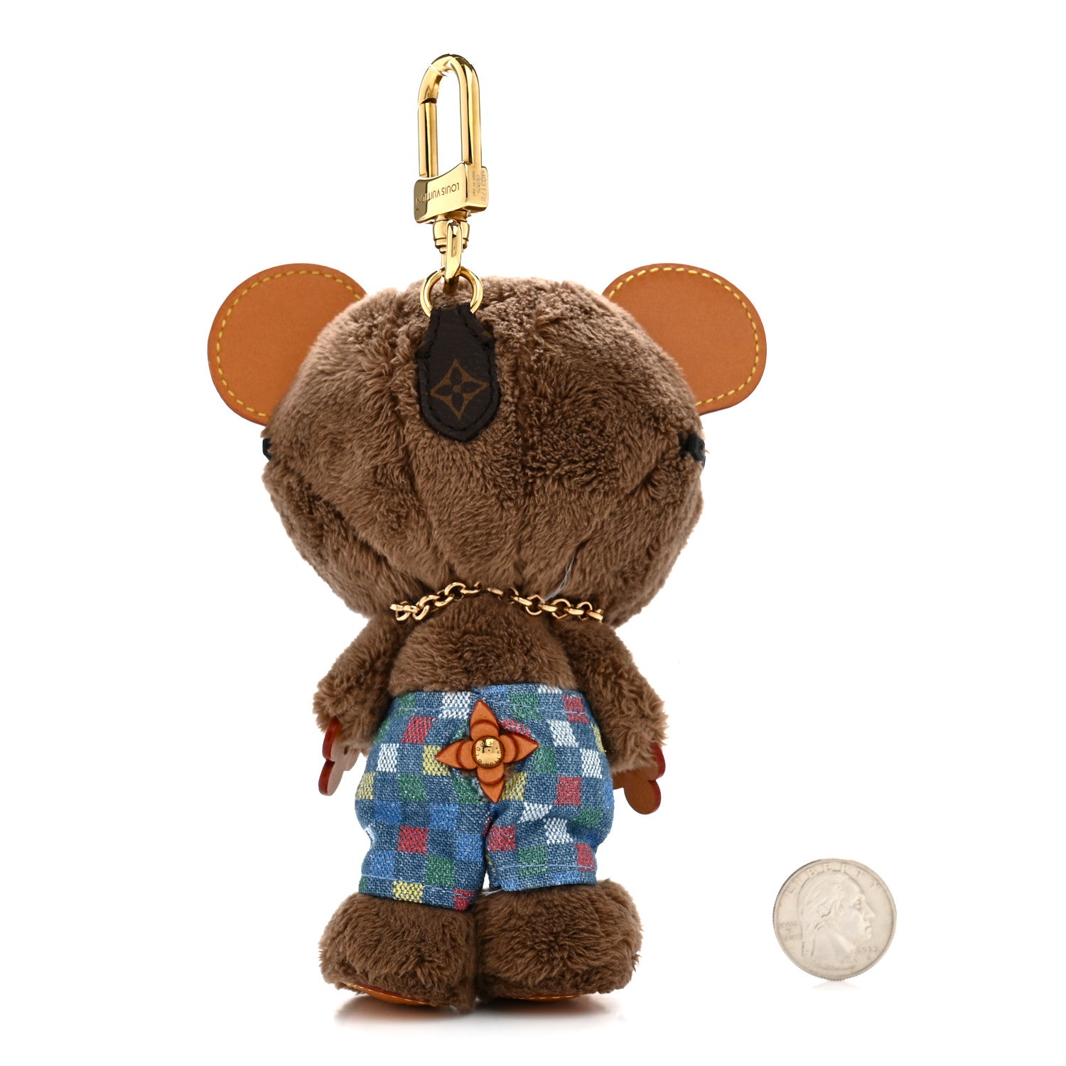 Louis Vuitton Faux Fur LV Louis Bear Super Vision Bag Charm Key Holder Blue 2 of 5