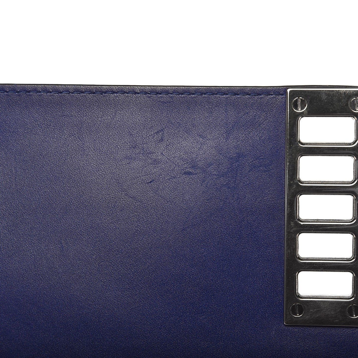 Croc Calfskin Embossed Suede PS Elliot Black Indigo