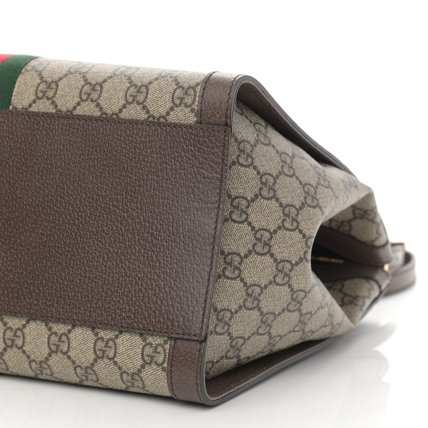 Gucci GG Supreme Monogram Web Medium Ophidia Tote Bag Brown 10 of 12