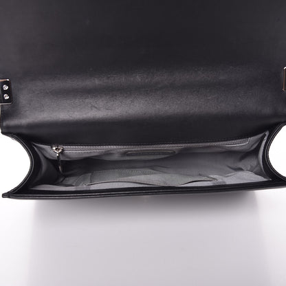 Chanel Calfskin Chevron Quilted New Medium Boy Flap Black 5 of 14
