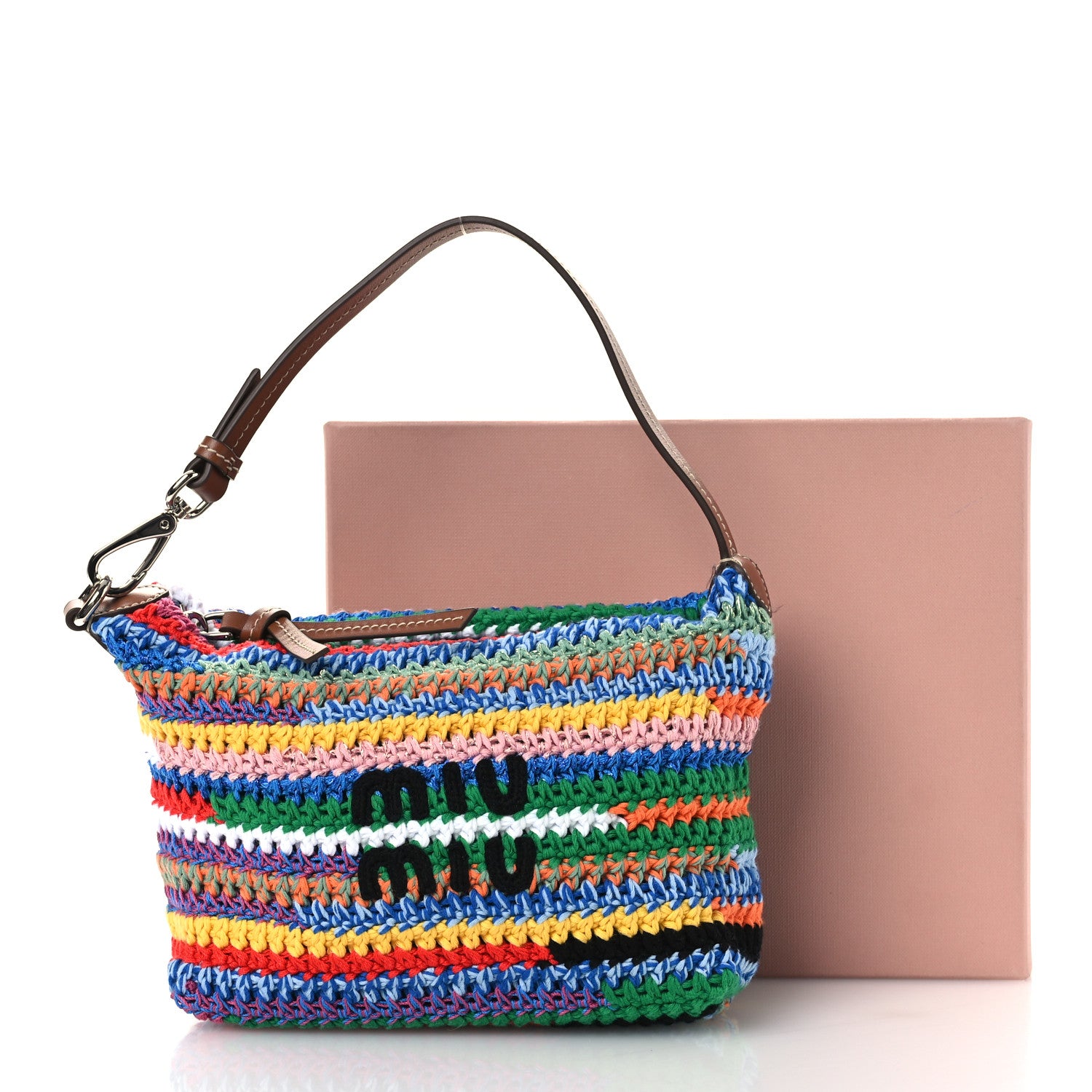 Miu Miu Fabric Crochet Pouch Multicolor 12 of 12