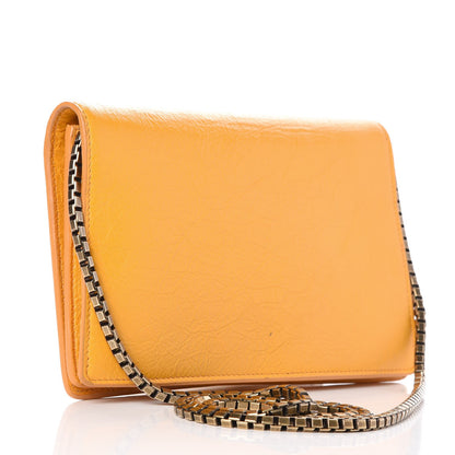 Balenciaga Agneau Giant Brass Wallet On Chain Jaune Miel 3 of 7