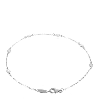 Tiffany Platinum Diamond .30ctw Elsa Peretti Diamonds by the Yard Station Bracelet 3 of 6
