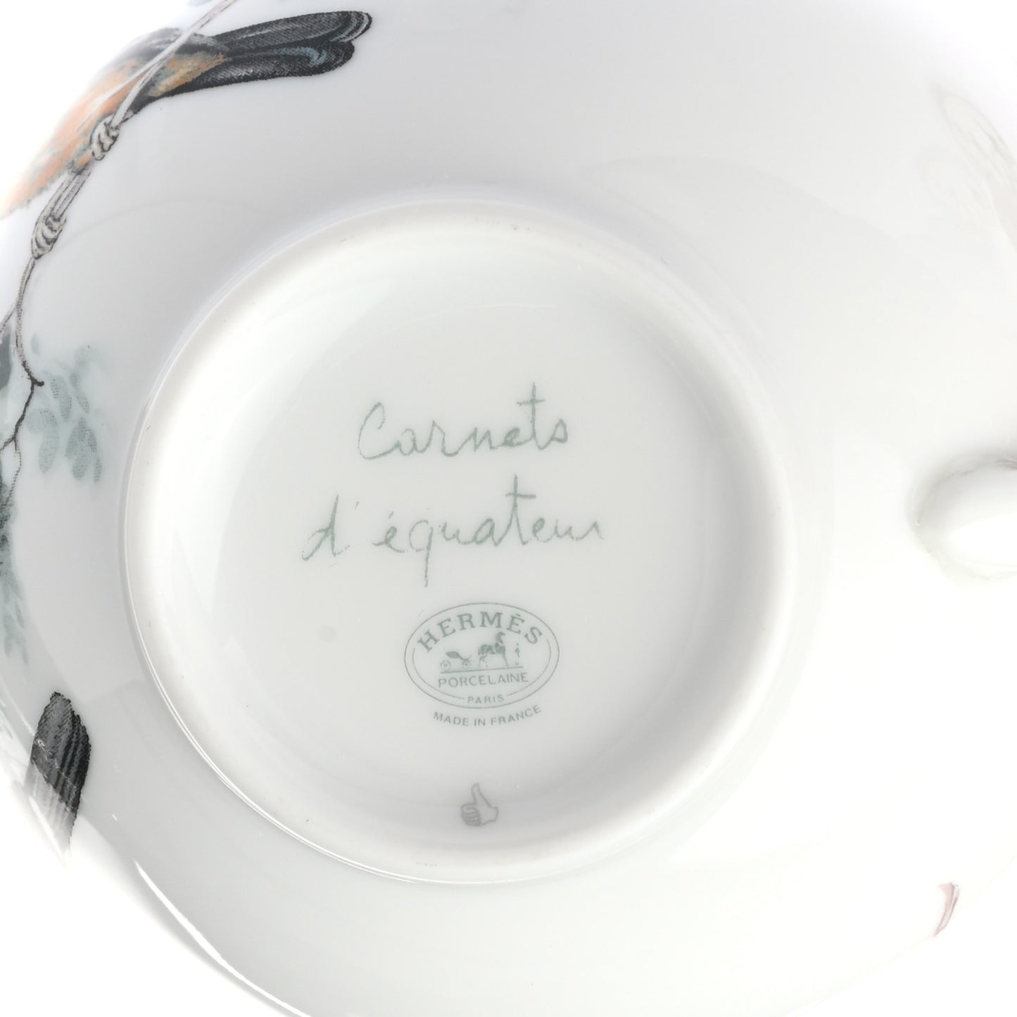 Porcelain Carnets d'Equateur Tea Cup and Saucer Set of 2