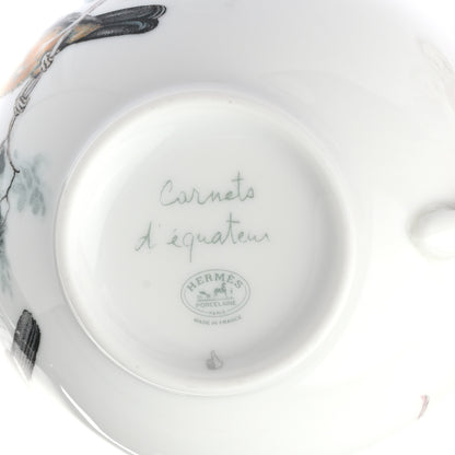 Hermes Porcelain Carnets d'Equateur Tea Cup and Saucer Set of 2 8 of 9