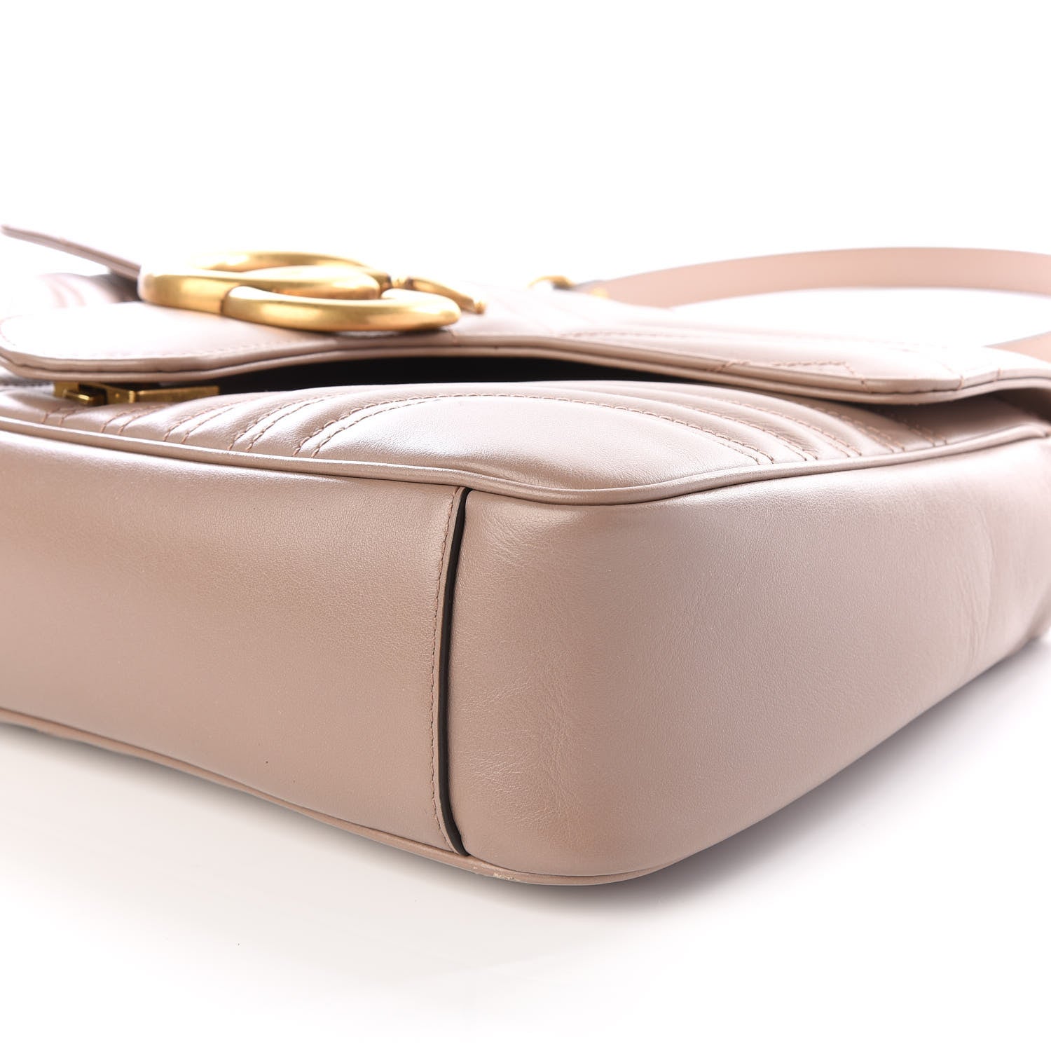 Gucci Calfskin Matelasse Medium GG Marmont Shoulder Bag Porcelain Rose 6 of 9