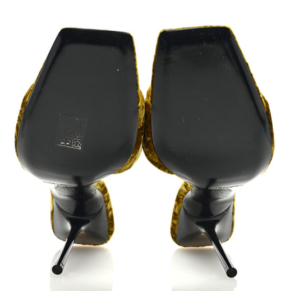 Saint Laurent Velvet Baliqua 105 Mule Sandals 39 Yellow 5 of 7