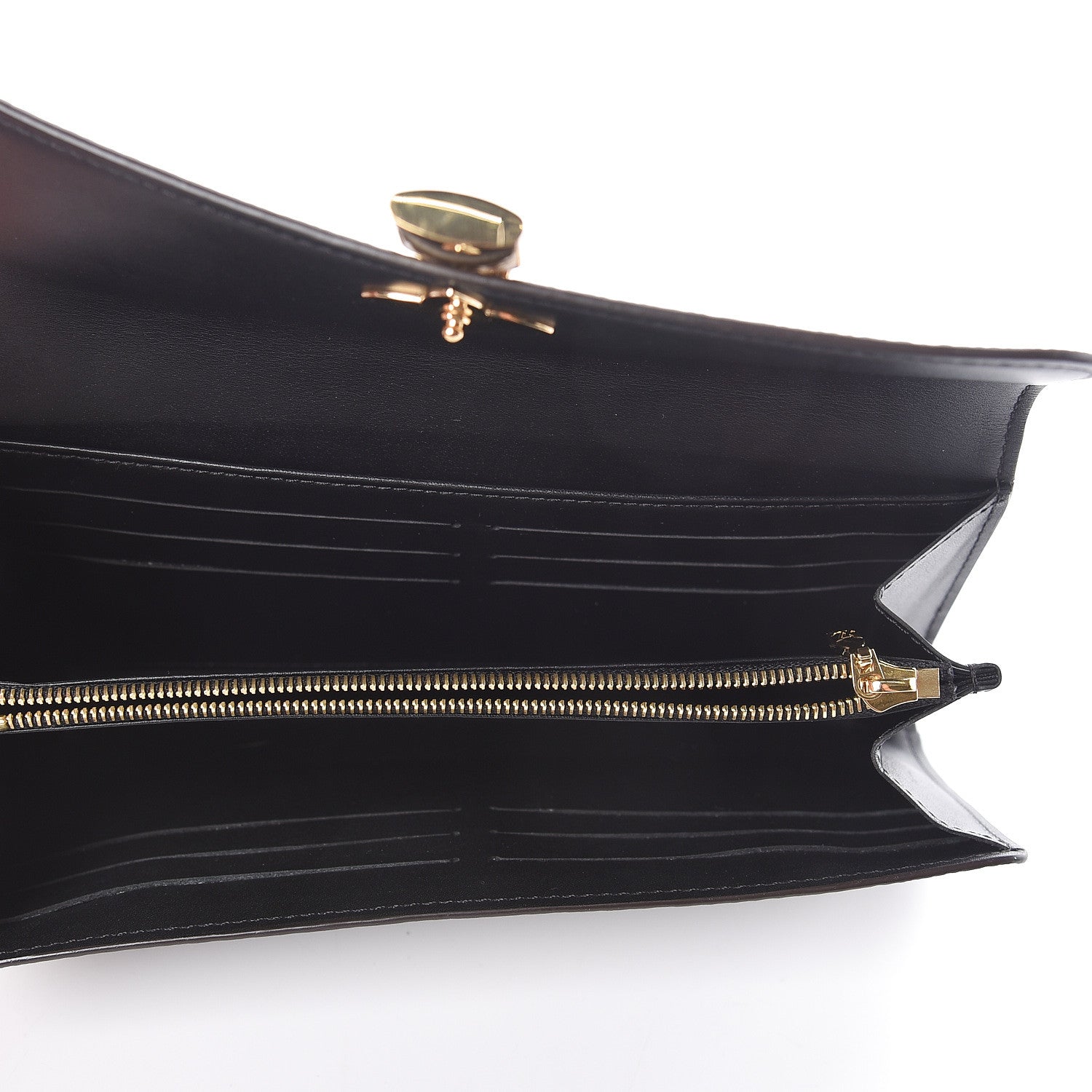 Louis Vuitton Monogram Flower Lock Long Wallet Black 5 of 6