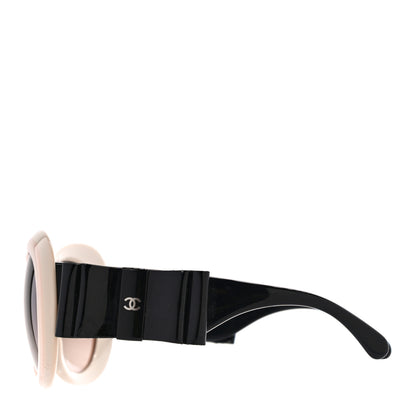 Chanel Acetate Patent CC Bow Sunglasses 5282-Q Beige Black 2 of 9