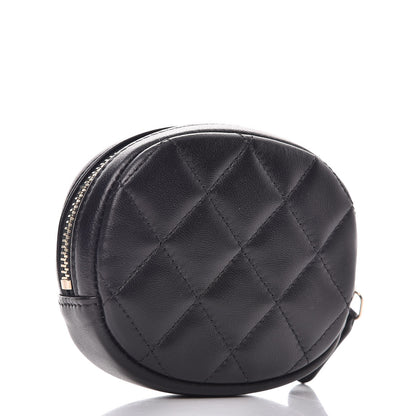 Chanel Lambskin Quilted Zip Around Classic Coin Purse Black 3 of 8