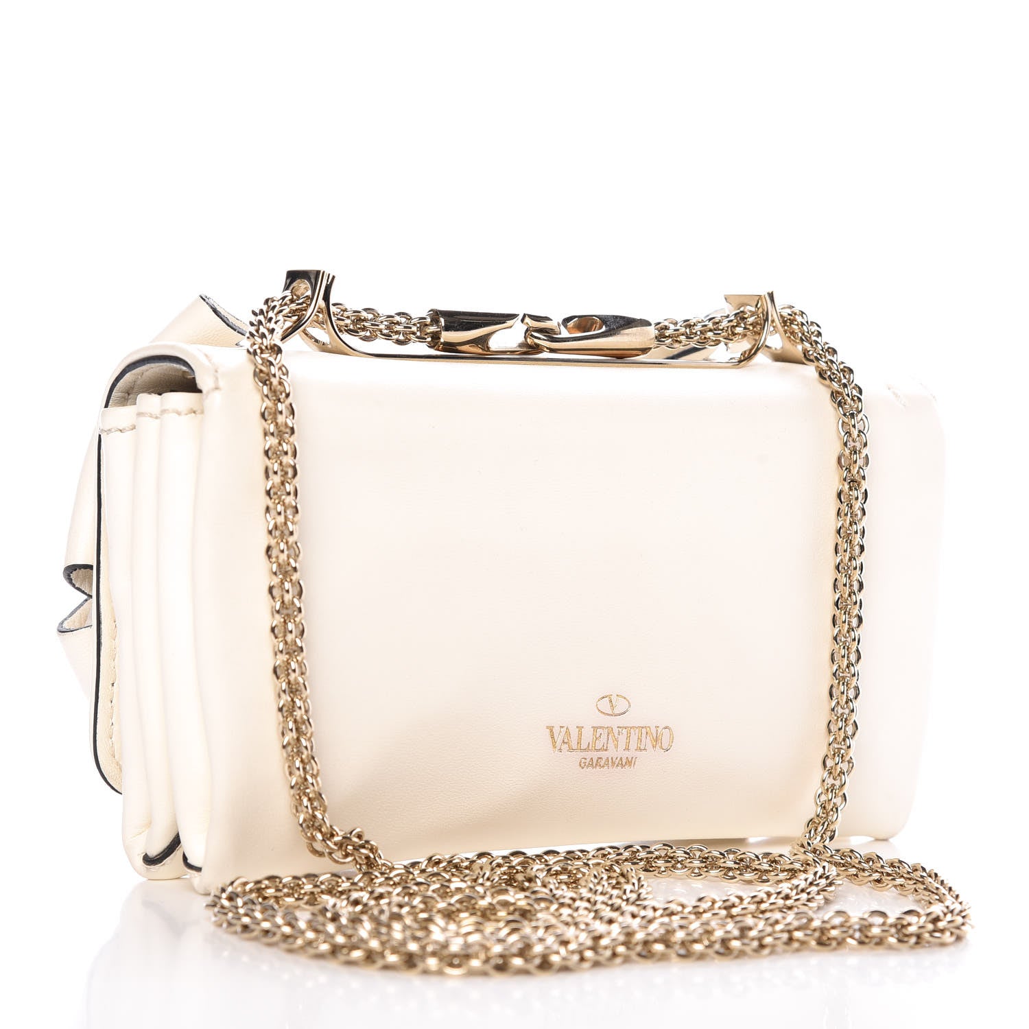 Valentino Garavani Nappa Bow Flap Shoulder Bag White 3 of 8