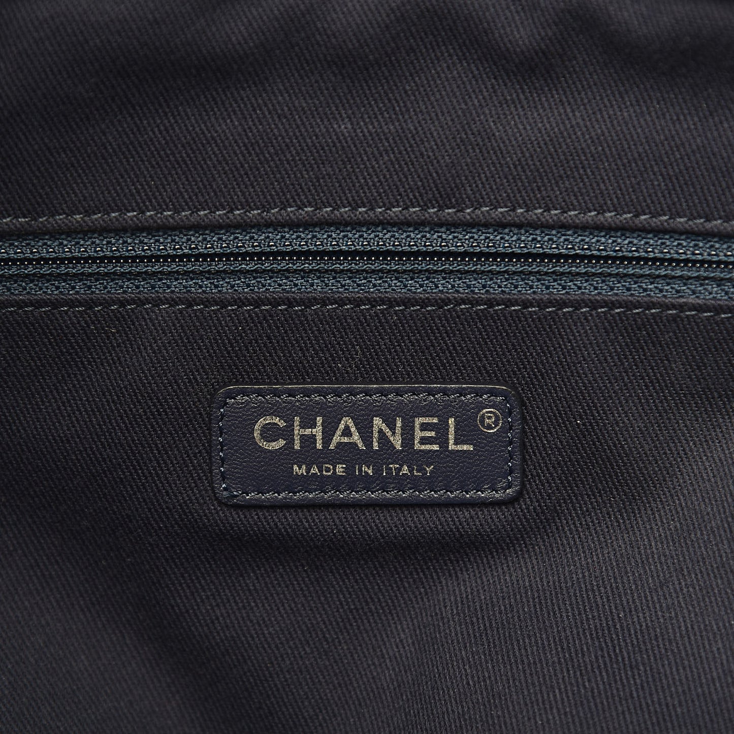 Canvas Large Shopping Tote Dark Blue