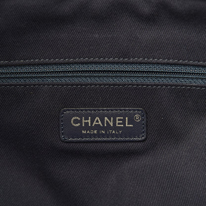 Chanel Canvas Large Shopping Tote Dark Blue 6 of 10