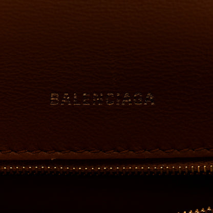 Balenciaga Shiny Box Calfskin Small Hourglass Top Handle Bag Camel 6 of 9