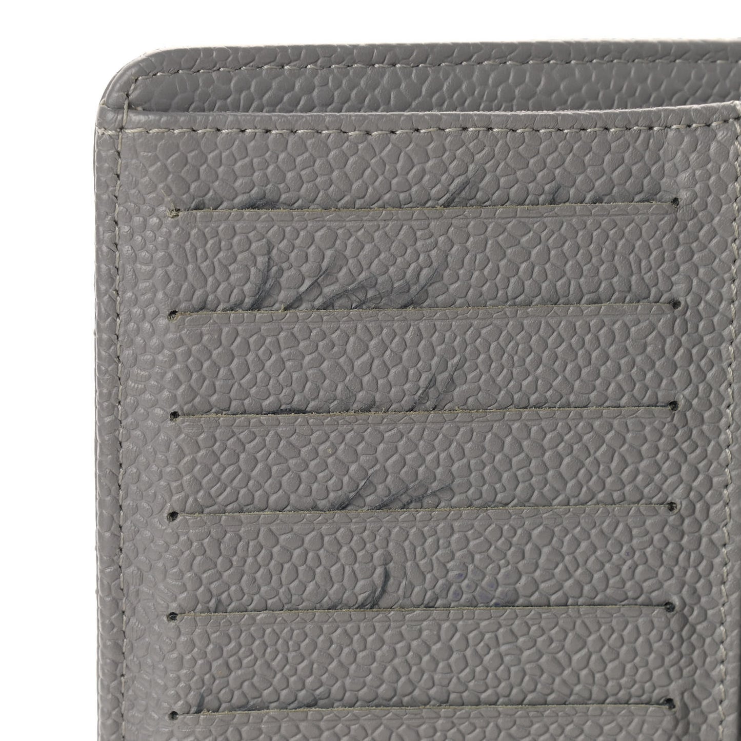 Caviar Quilted Yen Wallet Grey