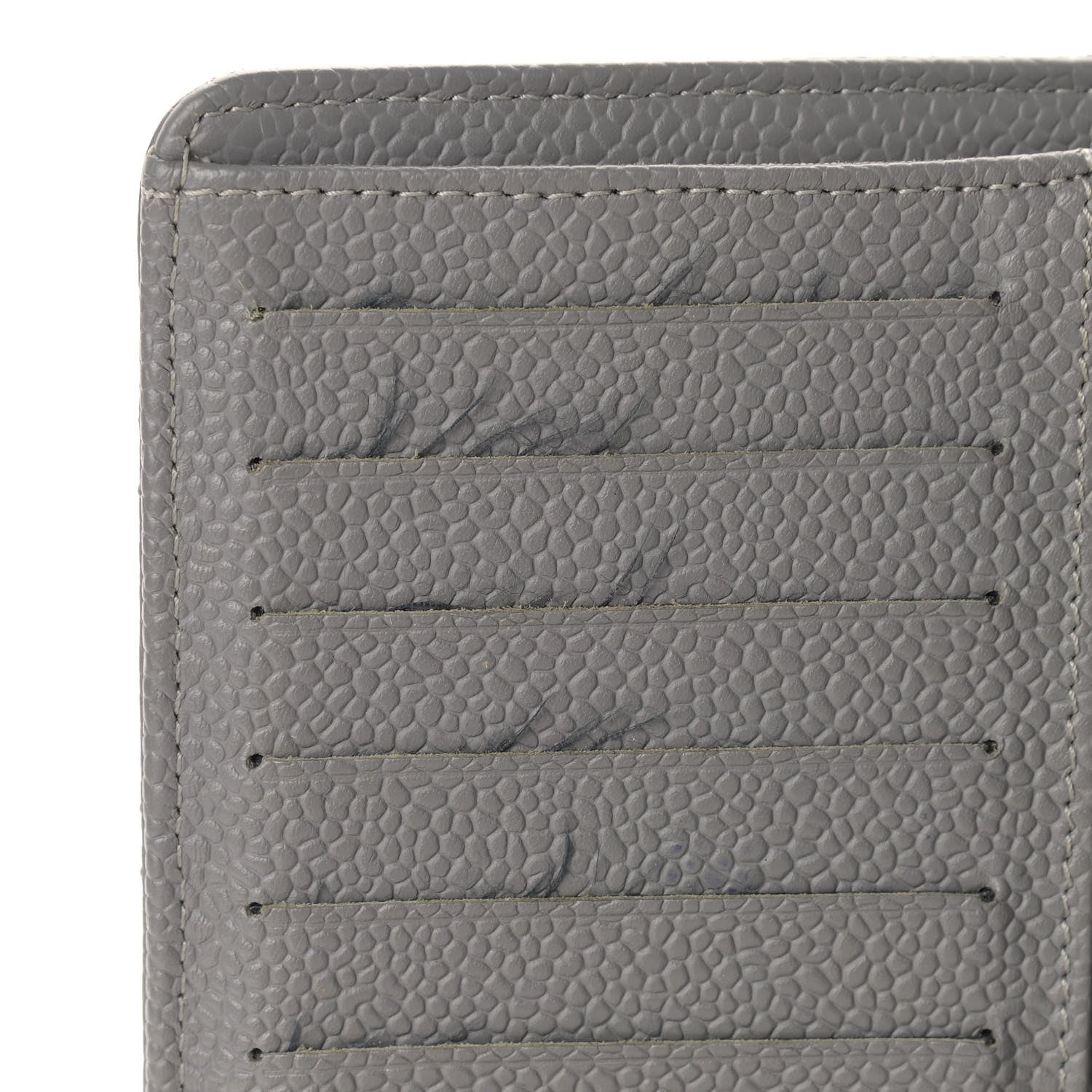 Chanel Caviar Quilted Yen Wallet Grey 9 of 12