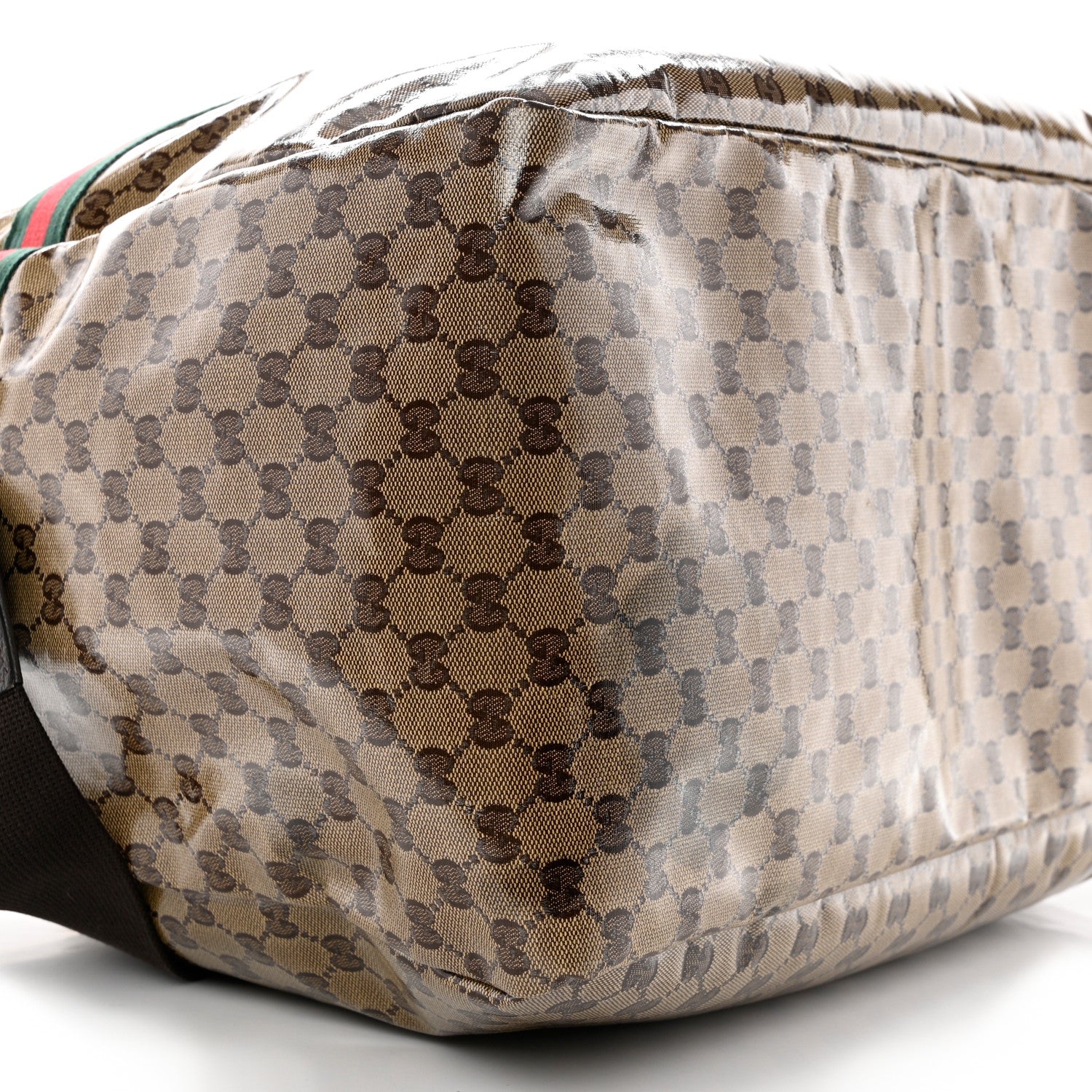 Gucci Crystal Monogram Web Large Carry On Duffle Bag Brown 9 of 12
