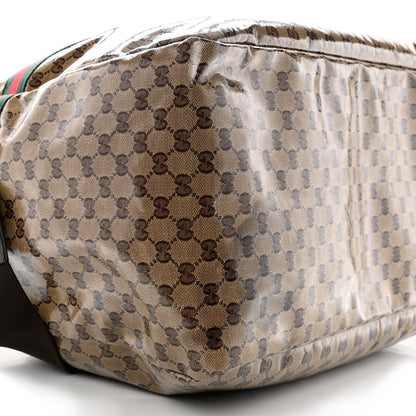 Gucci Crystal Monogram Web Large Carry On Duffle Bag Brown 9 of 12