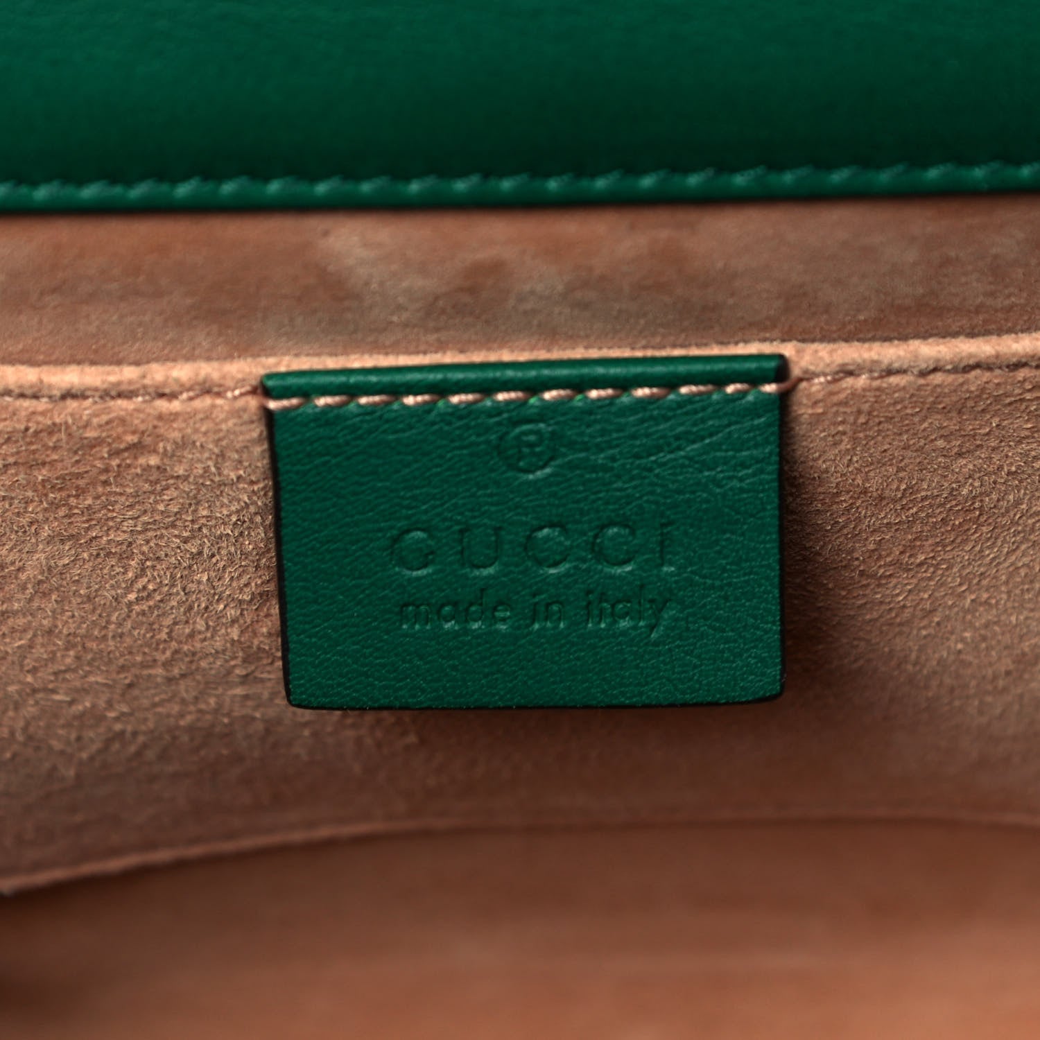 Gucci Calfskin Studded Small Padlock Shoulder Bag Emerald 6 of 9