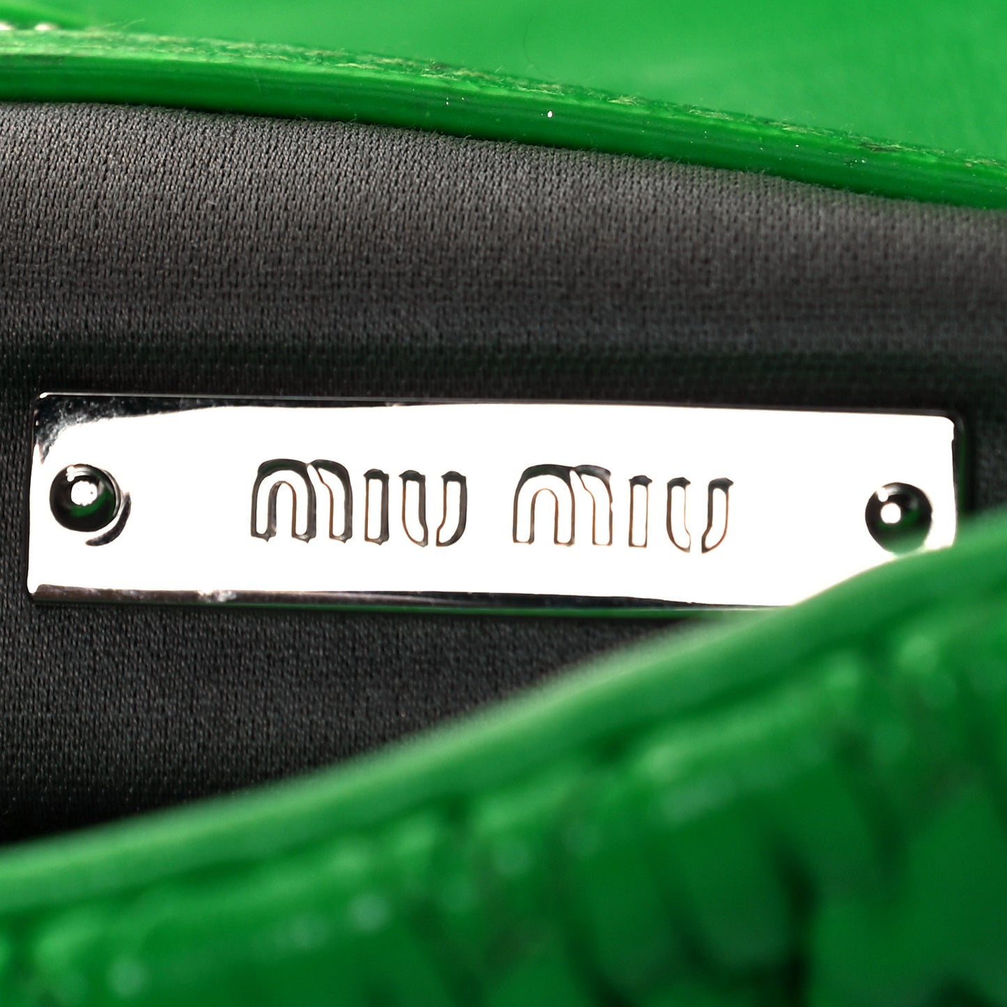 Nappa Matelasse Crystal Flap Clutch Green
