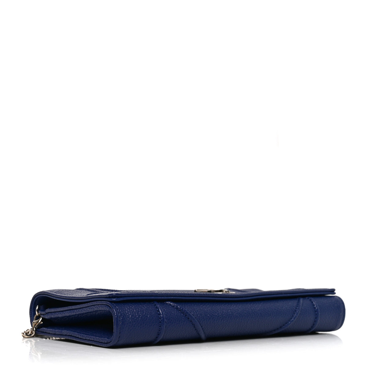 Christian Dior Grained Calfskin Diorama Croisiere Chain Wallet Blue 4 of 10