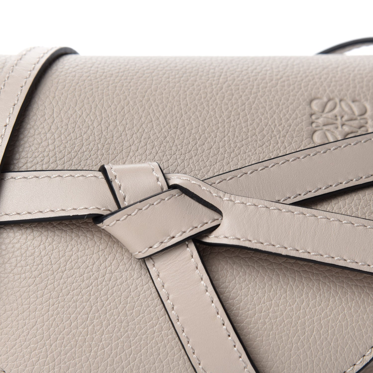 Loewe Grained Calfskin Mini Gate Crossbody Bag Light Oat 10 of 10