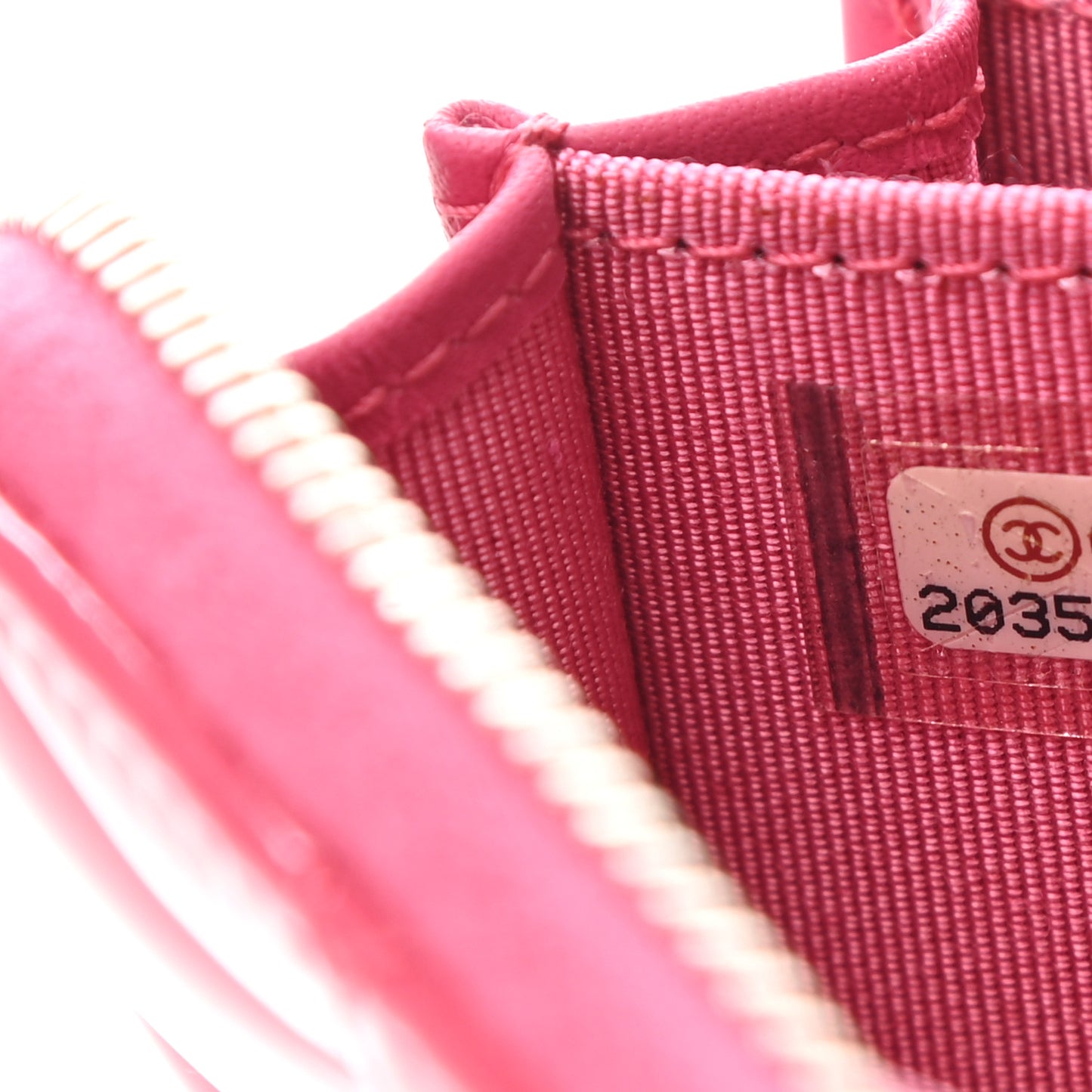 Patent Quilted Small Zip Around Wallet Pink